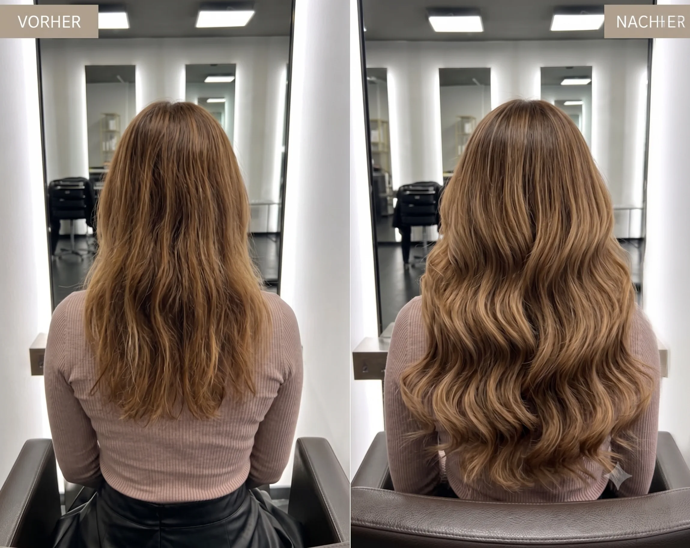 Vorher Nachher Haarverlängerung – Friseur München Pasing