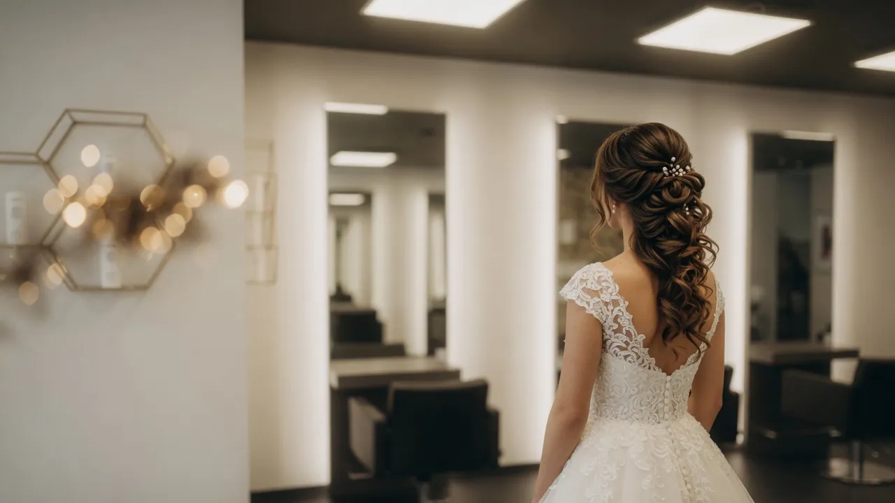 Brautfrisur München – elegantes Hochzeits-Styling bei Bejona Natural Hair Studio Pasing